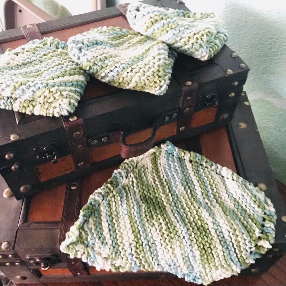 Handmade Crochet Washcloths - set of 4